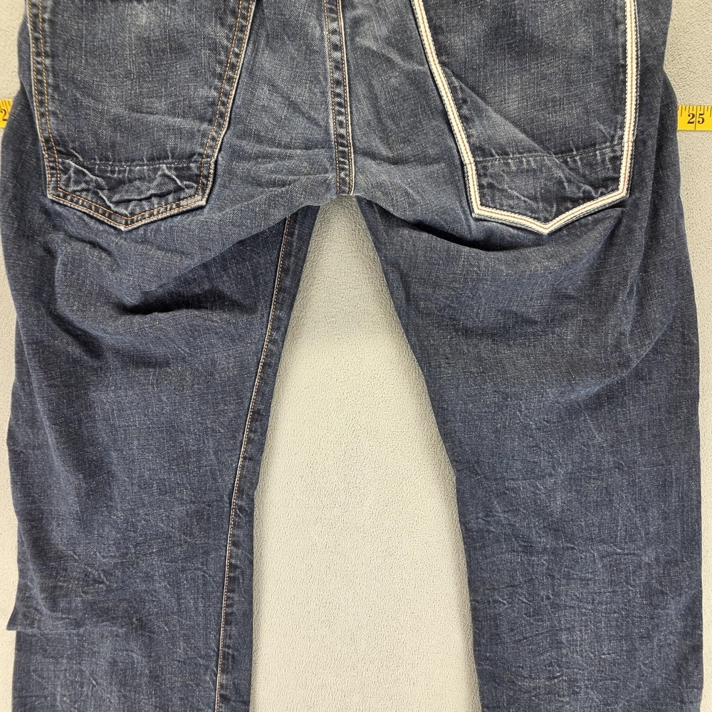 Selvedge Jeans Mens 33x34 Blue Pepe Crunch DLX Button Fly Regular Straight - Picture 16 of 16